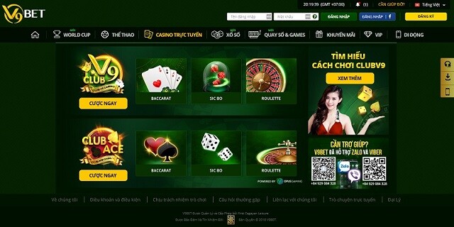 Trải nghiệm giải trí online cùng V9bet