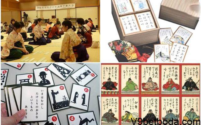 Kiểu bài Iroha Karuta là dễ chơi nhất các lá bài in biểu tượng trong bảng chữ cái Nhật Bản